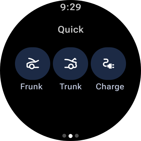 Watt Key quick actions — frunk, trunk, charge